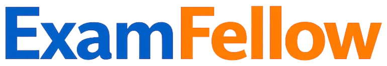 ExamFellow logo featuring the official wordmark for the ExamFellow test preparation platform offering practice tests, study guides, and exam prep resources.